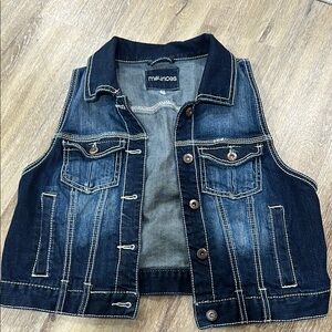 Maurices Dark Blue Denim Vest